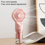 Techsuit Handheld Fan (G10), portabil, cu Humidifier, Four Speeds, USB, Alb