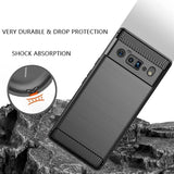 Husa pentru Google Pixel 6 Pro, Techsuit Carbon Silicone, negru