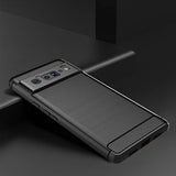 Husa pentru Google Pixel 6 Pro, Techsuit Carbon Silicone, negru