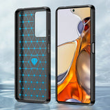 Husa pentru Xiaomi 11T, Techsuit Carbon Silicone, albastru