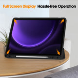 Husa tableta pentru Samsung Galaxy Tab S9, Techsuit Flex Trifold (cu Pencil Holder), gri
