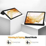 Husa tableta pentru Samsung Galaxy Tab S7 Plus 12.4 T970/T976, Techsuit Flex Trifold (cu Pencil Holder), gri