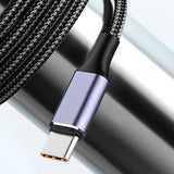 Cablu Techsuit de date (PCB018), USB-A to Type-C, Super Incarcare rapida, 100W, 480Mbps, 6A, Nylon, Aliaj aluminiu, 1m, negru