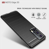 Husa pentru Motorola Edge 20, Techsuit Carbon Silicone, negru