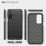 Husa pentru Motorola Edge 20, Techsuit Carbon Silicone, negru