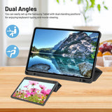 Husa tableta pentru Samsung Galaxy Tab A7 Lite, Techsuit Flex Trifold (cu Pencil Holder), gri
