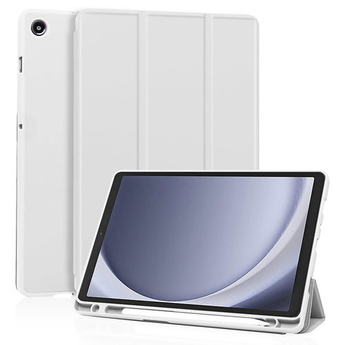Husa tableta pentru Samsung Galaxy Tab A9, Techsuit Flex Trifold (cu Pencil Holder), gri