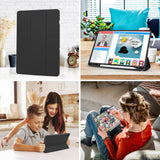 Husa tableta pentru Samsung Galaxy Tab A9, Techsuit Flex Trifold (cu Pencil Holder), gri