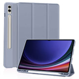 Husa tableta pentru Samsung Galaxy Tab S9 Ultra, Techsuit Flex Trifold (cu Pencil Holder), gri