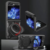 Husa pentru Samsung Galaxy Z Flip5, Techsuit CamGuard Pro, albastru