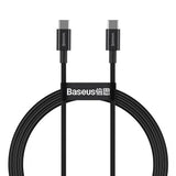 Cablu Baseus de date Superior Series (Catys-B01), Type-C to Type-C, 100W, 1m, negru