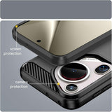 Husa pentru Huawei Pura 70 Ultra, Techsuit Carbon Silicone, albastru