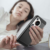 Husa pentru Huawei Pura 70 Ultra, Techsuit Carbon Silicone, albastru