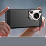 Husa pentru Huawei Pura 70 Ultra, Techsuit Carbon Silicone, albastru