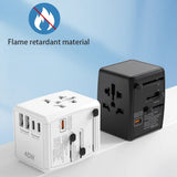 Adaptor pentru Calatorie Techsuit (HHT905), PD45W, 2 x USB, 3 x Type-C, EU, UK, AUS, US, Negru