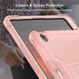 Husa tableta pentru iPad Air 13 (2024), Techsuit Rugged TabShell + Screen Protector, roz
