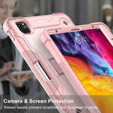 Husa tableta pentru iPad Pro 13 (2024), Techsuit Rugged TabShell + Screen Protector, roz