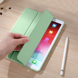 Husa tableta pentru iPad 8 10.2 (2020), Techsuit Flex Trifold (cu Pencil Holder), gri
