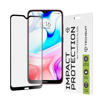 Folie de protectie pentru Xiaomi Redmi 8, Techsuit 111D Full Cover / Full Glue Glass