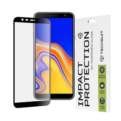 Folie de protectie pentru Samsung Galaxy J4 Plus, Techsuit 111D Full Cover / Full Glue Glass