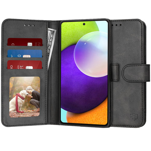 Husa pentru Samsung Galaxy A52 5G, Techsuit Diary Book, negru