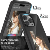 Husa pentru iPhone 15 Pro, Techsuit SmartScreen NFC, negru