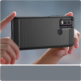 Husa pentru Nokia C22, Techsuit Carbon Silicone, albastru