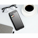 Husa pentru Realme 8 4G, Techsuit Carbon Silicone, negru