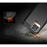 Husa pentru Realme 8 4G, Techsuit Carbon Silicone, negru