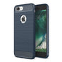 Husa pentru iPhone 8 Plus, Techsuit Carbon Silicone, albastru