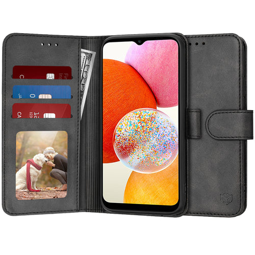 Husa pentru Samsung Galaxy A14 5G, Techsuit Diary Book, negru