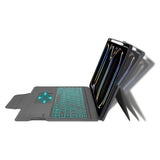 Husa tableta pentru iPad Pro 13 (2024), Techsuit KeyTab Pro + Folie de protectie (cu RGB Wireless Keyboard/Stylus pen Holder), negru