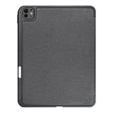 Husa tableta pentru iPad Pro 13 (2024), Techsuit KeyTab Pro + Folie de protectie (cu RGB Wireless Keyboard/Stylus pen Holder), negru