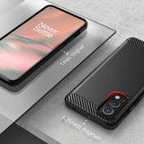 Husa pentru OnePlus Nord 2 5G, Techsuit Carbon Silicone, negru