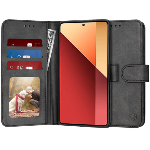 Husa pentru Xiaomi Redmi Note 13 Pro 4G, Techsuit Diary Book, negru