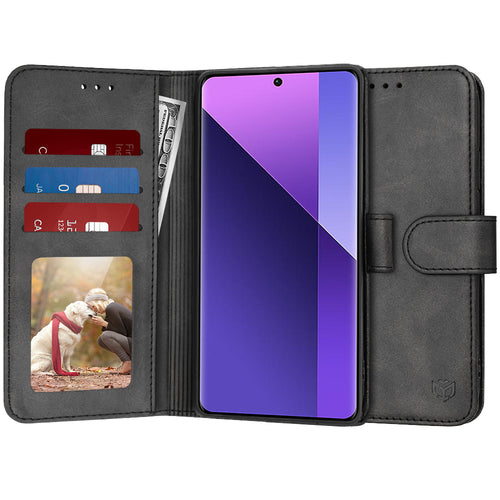 Husa pentru Xiaomi Redmi Note 13 Pro+ 5G, Techsuit Diary Book, negru