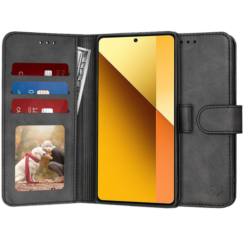 Husa pentru Xiaomi Redmi Note 13 5G, Techsuit Diary Book, negru