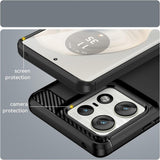 Husa pentru Motorola Edge 50 Ultra, Techsuit Carbon Silicone, albastru