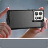 Husa pentru Motorola Edge 50 Ultra, Techsuit Carbon Silicone, albastru