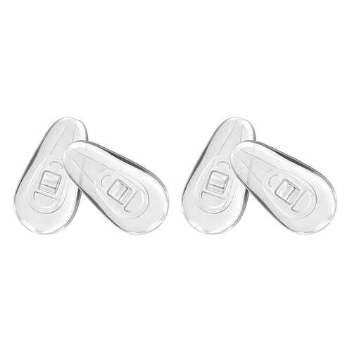 Techsuit [Pack] 2 Pairs of Silicone Nose Pads (NPT1), from Silicone, 14 x 7.5mm, Transparent