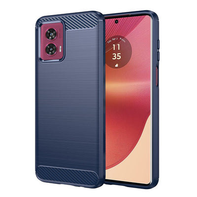 Husa pentru Motorola Edge 50 Fusion, Techsuit Carbon Silicone, albastru