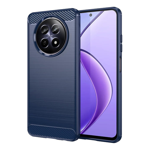 Husa pentru Realme 12, Techsuit Carbon Silicone, albastru
