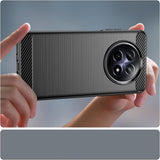 Husa pentru Realme 12, Techsuit Carbon Silicone, albastru