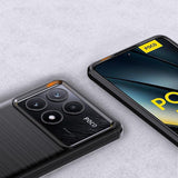 Husa pentru Xiaomi POCO F6 Pro, Techsuit Carbon Silicone, albastru