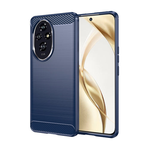 Husa pentru Honor 200, Techsuit Carbon Silicone, albastru