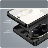 Husa pentru Honor 200 Pro, Techsuit Carbon Silicone, albastru