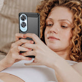 Husa pentru OPPO A60 4G, Techsuit Carbon Silicone, albastru