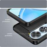 Husa pentru OPPO A60 4G, Techsuit Carbon Silicone, albastru