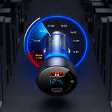 Incarcator auto Baseus (Cckx-C0G), Type-C PD65W, USB QC4.0, gri
