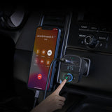 Modulator FM UGREEN cu Incarcator auto CD229 (80910), 2x USB-A, 1xType-C, TF Card Slot cu Afisaj LED, 31.5W, negru